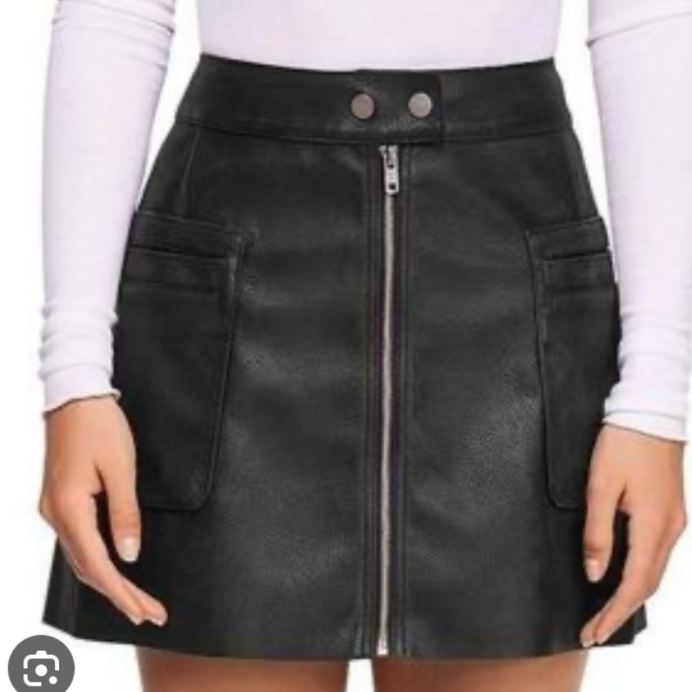 Free People vegan leather miniskirt